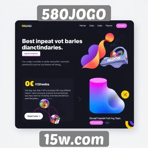 Tendências de design no site 580JOGO